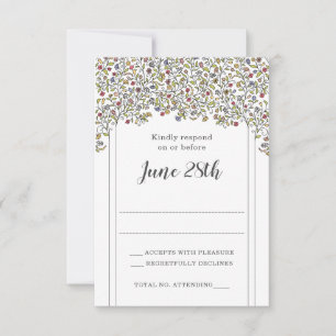 Flores Românticas De Chuppah Placa Rsvp E Envelope