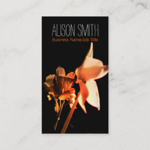 Flores românticas genéricas cartão de visita