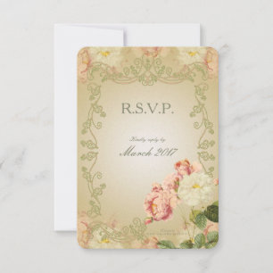 Flores Românticas - Placa RSVP