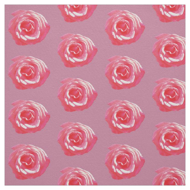 Flores rosa cor-de-rosa Tecido de algodão personal (Modelo)
