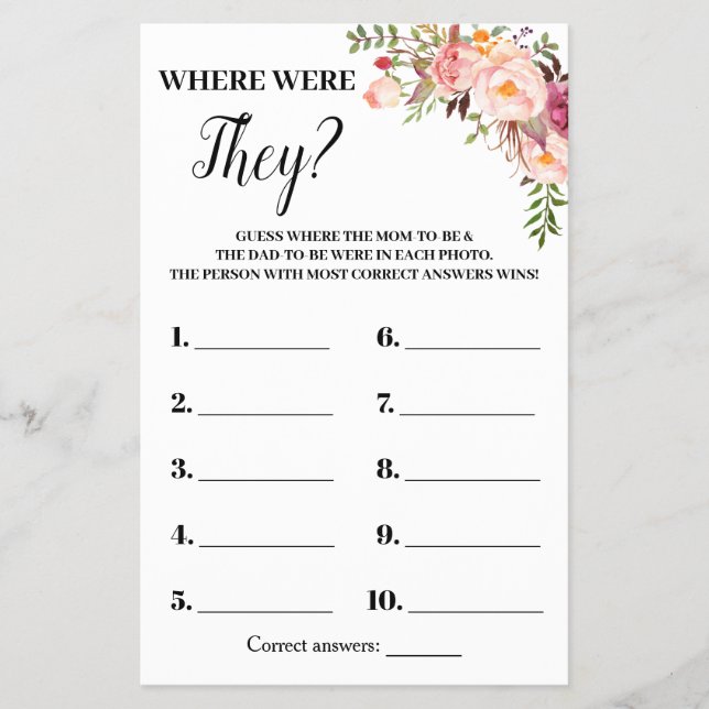 Flores Rosa Onde Eles Estavam Com Cartão De Jogo D (Frente)