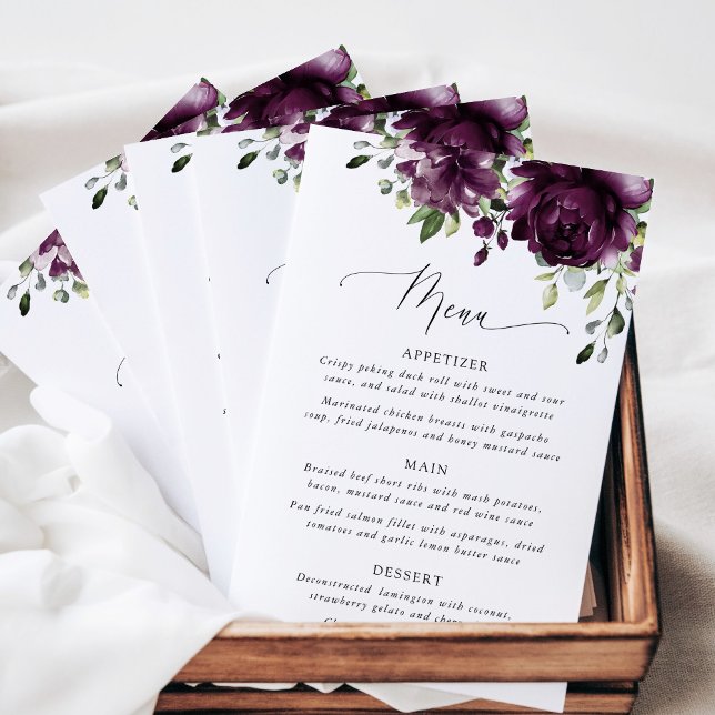Flores Roxas, Flores de Ameixa, Menu de Chá de Noi (Criador carregado)