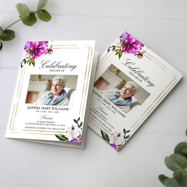 Flores Roxas Fotografia Programas Funerais Memoria (Criador carregado)