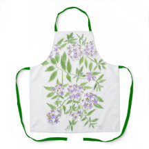 Flores roxas Impressão Apron