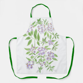Flores roxas Impressão Apron