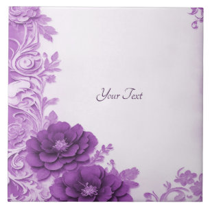 Flores Roxas Provocam Azulejo Cerâmico