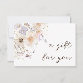 Flores secas, certificado de presente elegante