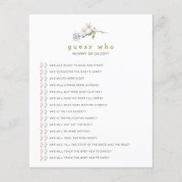 Flores Selvagens Adivinham Quem Joga Chá de fralda