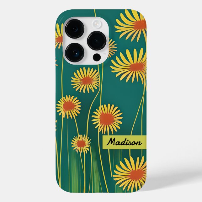 Flores Selvagens Amarelas Personalizadas (Verso)