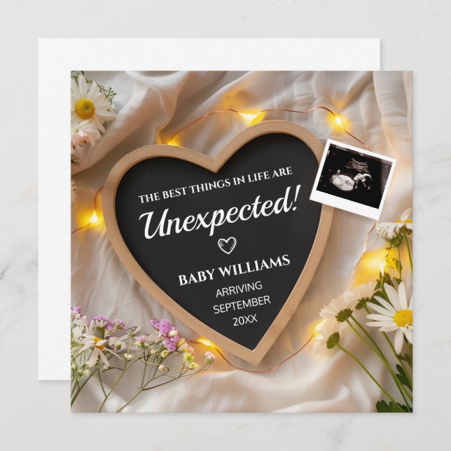 Flores Selvagens Anúncio de Gravidez (Frente/Verso)