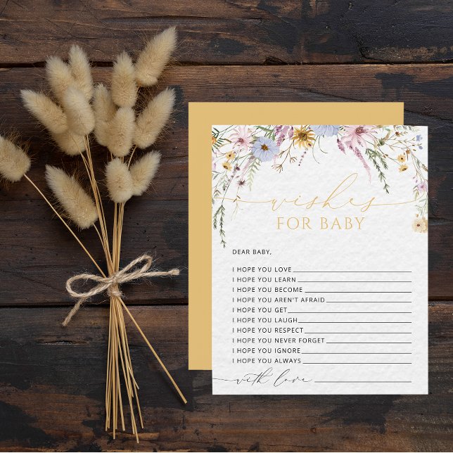 Flores selvagens Aquarela Desejos para Bebê (Criador carregado)