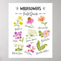 Flores selvagens Arte selvagem Flores poster