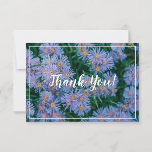 Flores Selvagens Azuis PálidasObrigado Cartão Plan