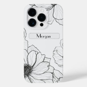 Flores selvagens brancas e pretas