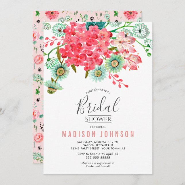 Flores Selvagens | CHÁ DE PANELA | Convite (Frente/Verso)