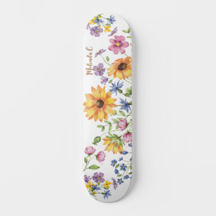 Flores Selvagens Com Nome Skateboard