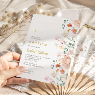 Flores Selvagens - Convite Baptism