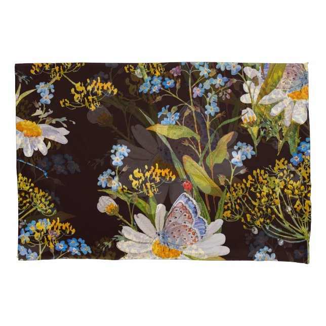Flores selvagens: cor-de-água preta (Frente)