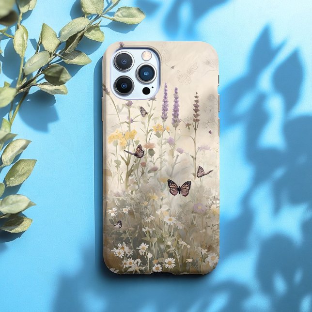 Flores selvagens e Capas de telefone de borboletas (Criador carregado)