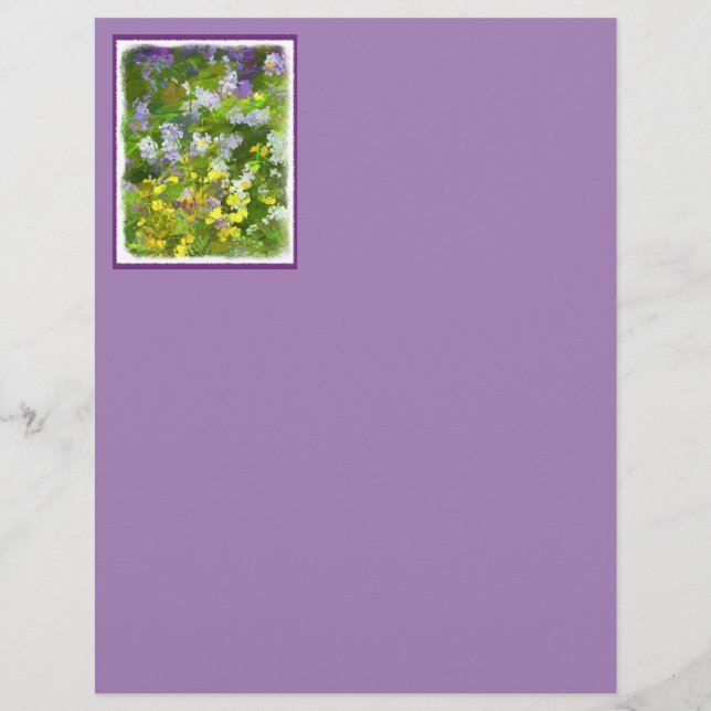 Flores Selvagens Impasto - Arte Flor Original (Frente)