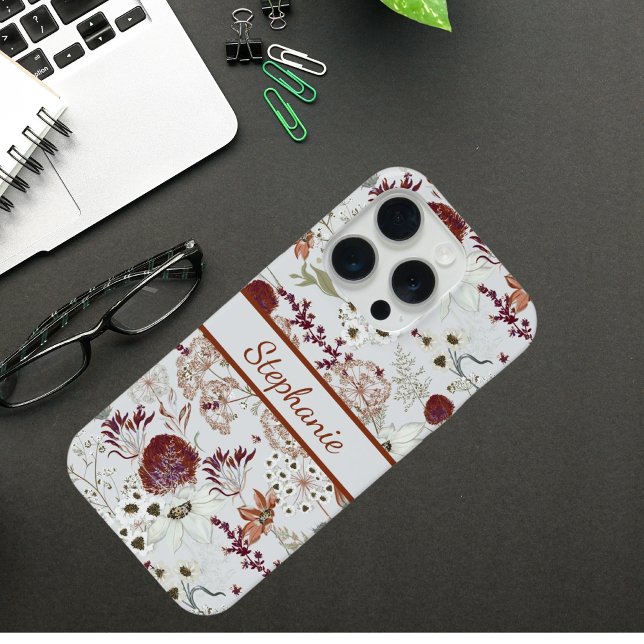 Flores Selvagens Modernas | Elegante Boho Floral (Criador carregado)