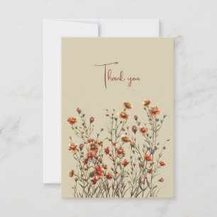 Flores Selvagens Obrigado Casamento Dando Dinheiro