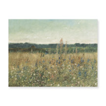 Flores selvagens. Óleo na Canvas. Prado de Vintage