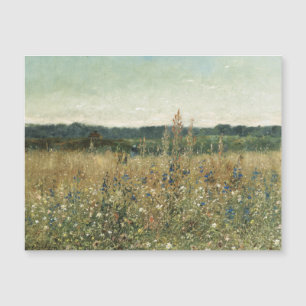 Flores selvagens. Óleo na Canvas. Prado de Vintage