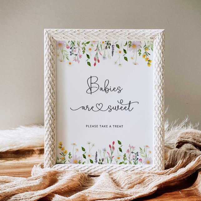 Flores selvagens Os bebês são Poster doce (Criador carregado)