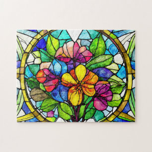 Flores sem manchas e belas Quebra-cabeça de serra