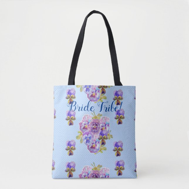 Flores Shabby Chic Bolsa Tote Noiva Tribo (Frente)