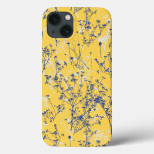 Flores silvestres Abstrato modernas de amarelo-mos