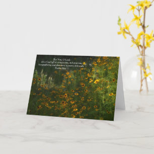 Flores Silvestres Amarelas e Cartão de Fé com Vers