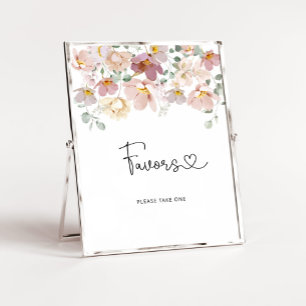 Flores silvestres Aquarelas Favorece Poster