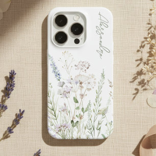 Flores Silvestres Boho Brancas Aquarela