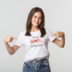 Flores silvestres Camiseta de cotação aquícola