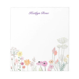 Flores Silvestres da Primavera | Bloco de Notas Fl