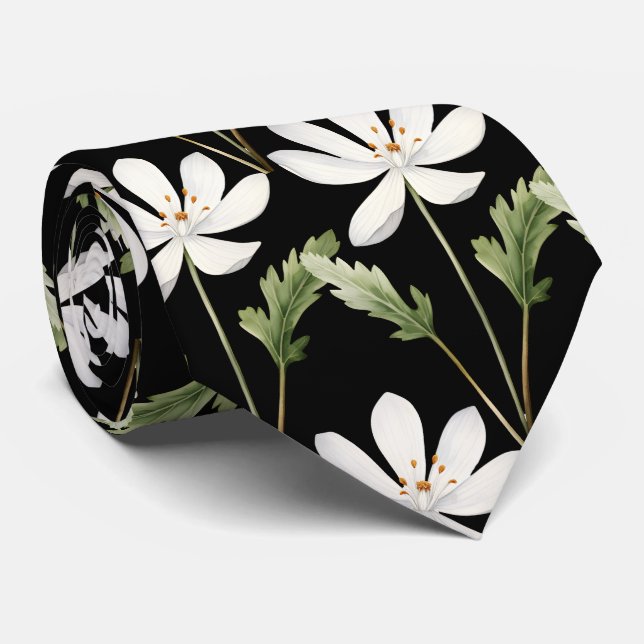 Flores Silvestres de Escritório Casual Gravata de  (Rolled)