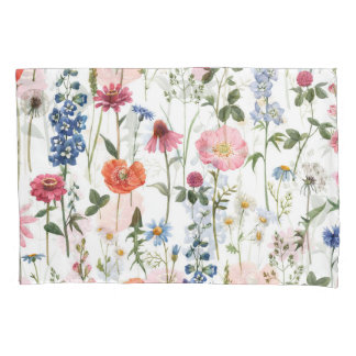 Flores silvestres de verão, padrão sem costura de