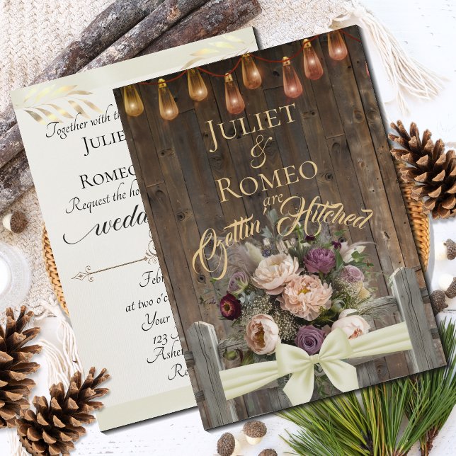 Flores Silvestres e Fita Casando - Creme (Criador carregado)