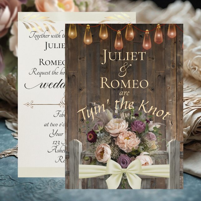 Flores Silvestres e Fita Tyin' the Knot - Creme (Criador carregado)