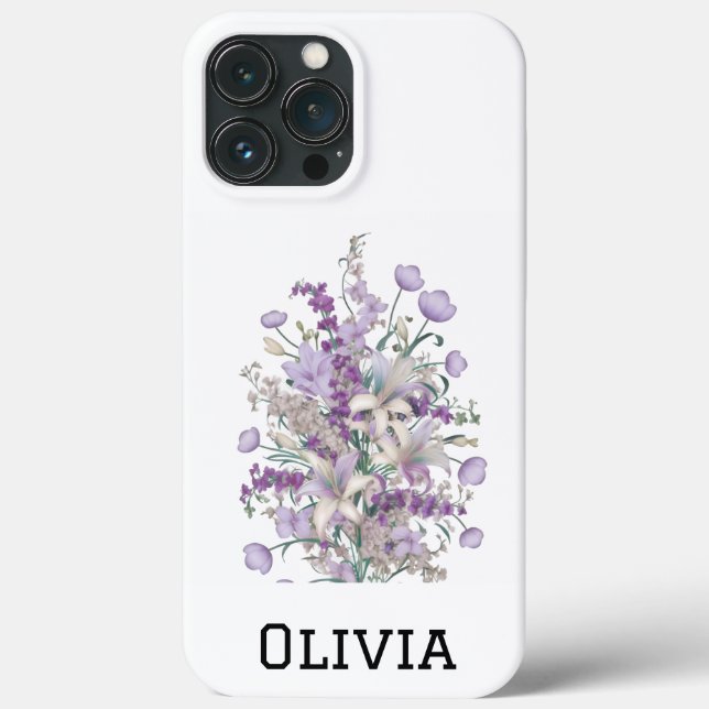Flores silvestres modernas elegantes fofas e simpl (Verso)