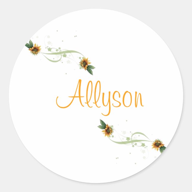 Flores solares Autocolantes personalizados (Frente)