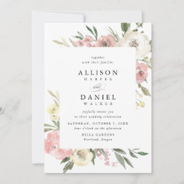 Flores Sutis | Convite de Casamento Moldura