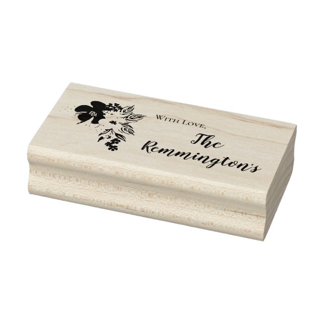 Flores Tropicais de Carimbo Personalizado no Ombre (Carimbo)