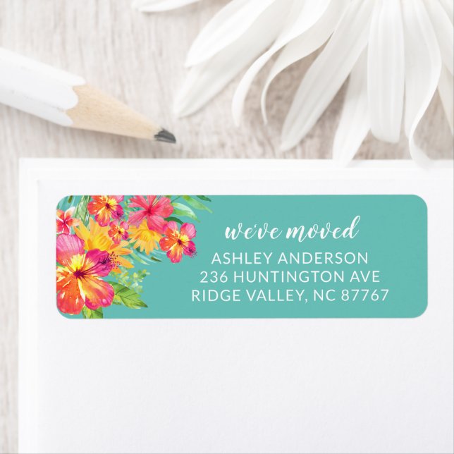 Flores Tropicais De Hibisco Nova Etiqueta De Ender (Insitu)