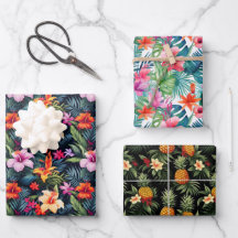 Flores Tropicais De Verão Deixam Presente De Impre