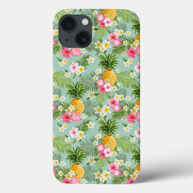 Flores tropicais e ananás (Verso)