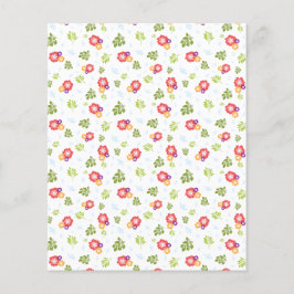 Flores tropicais e folhas de papel de boia