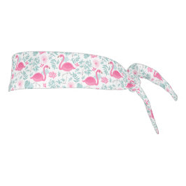 Flores Tropicais e Padrões de Flamingos Rosa